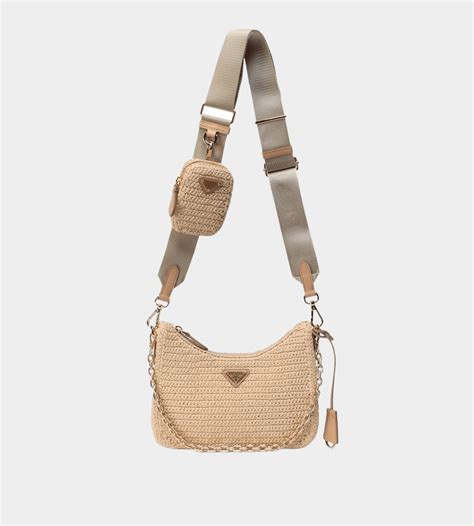 prada re-edition 2005 raffia bag